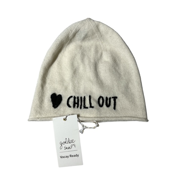 Golden Sun Accessories - Golden Sun Vacay Ready 100% cashmere beanie
